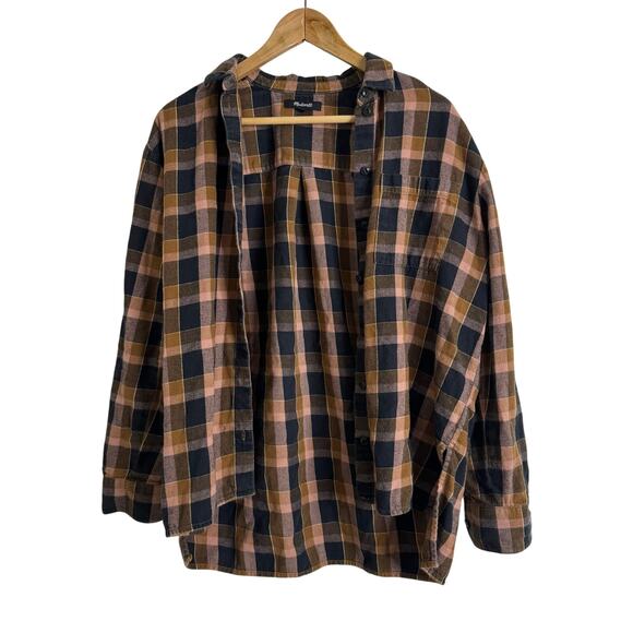 Madewell Flannel Oversized Ex-Boyfriend Shirt in Gideon Plaid size Small - Picture 7 of 7